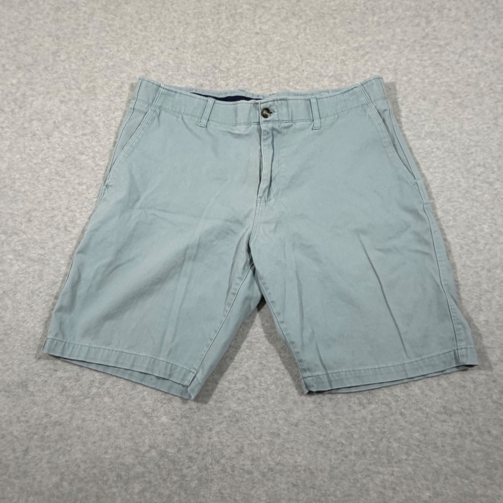 Nat Nast Shorts Mens 36 Blue Good Cotton Spandex Flat Front Chino Luxury‎ Casual